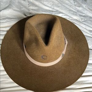 Brown Wide Brim Hat